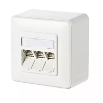 Sieninis lizdas RJ-45 METZ CONNECT 130B11D30002-E baltas