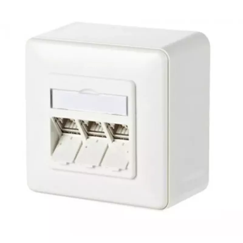 Sieninis lizdas RJ-45 METZ CONNECT 130B11D30002-E baltas