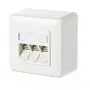 Sieninis lizdas RJ-45 METZ CONNECT 130B11D30002-E baltas