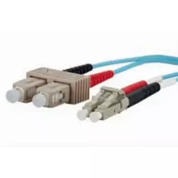 Šviesolaidinis kabelis METZ CONNECT 151J1EOJO10E 2x SC 2x LC OM3 1 m Aqua