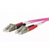 Šviesolaidinis kabelis METZ CONNECT 151S1JOJO10E 1 m 2x LC rožinis