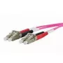 Šviesolaidinis kabelis METZ CONNECT 151S1JOJO20E 2 m 2x LC rožinis