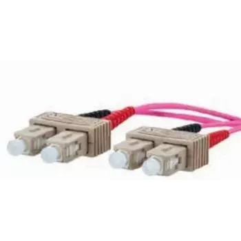 Šviesolaidinis kabelis METZ CONNECT 151S1EOEO20E 2x SC OM4 2 m Rožinis