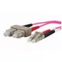Šviesolaidinis kabelis METZ CONNECT 151S1EOJO10E 2x SC 2x LC OM4 1 m Rožinis