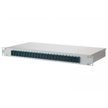 Patch panel 1U BTR METZ CONNECT 150255BA24-E su SC jungtimis, montavimas į stovą 482.6×44.5×242.5 mm
