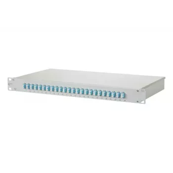 Komutacinis skydas 1U BTR NETCOM 1502557724-E su LC jungtimis, baltas, montuojamas į stovą, 482,6×44,5×242,5 mm