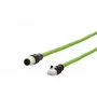 Tinklo kabelis METZ CONNECT 142M4D15100 RJ-45 M12 Cat5e 10 m žalias