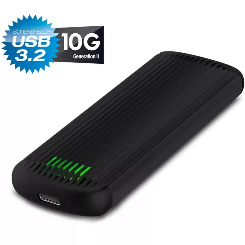 Išorinis NVMe SSD korpusas FANTEC NVMe31-FastLock — USB 3.2 Gen 2, be įrankių veikiantis FastLock