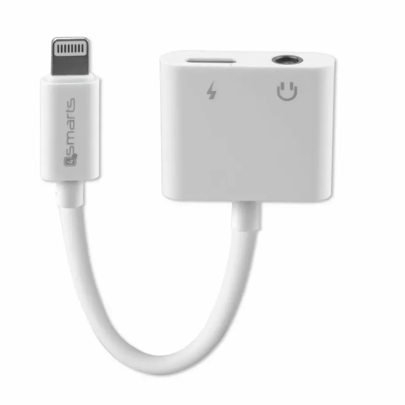 Kabelio jungčių adapteris 4smarts 468673 Lightning Lightning 3.5mm Balta
