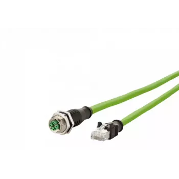 Tinklo kabelis METZ CONNECT 142M2X25020 2m Cat6a žalias RJ-45 M12