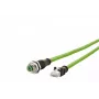 Tinklo kabelis METZ CONNECT 142M2X25020 2m Cat6a žalias RJ-45 M12