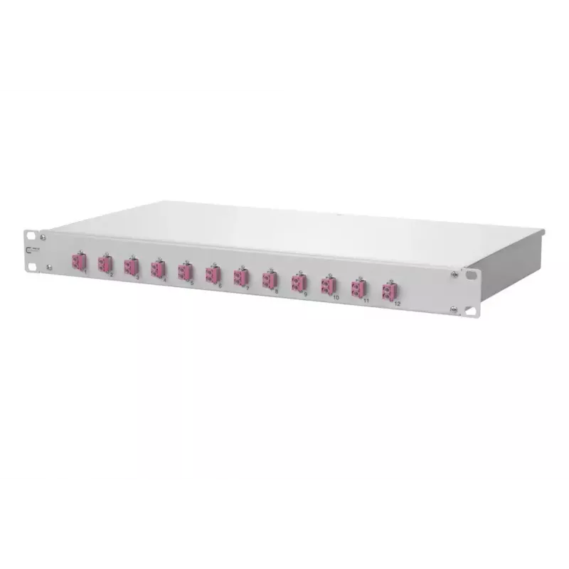 Patch panel METZ CONNECT 1502577512-F 1U LC jungtys Balta Aliuminis Plienas