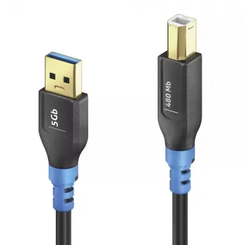 USB laidas PureLink FI-U200-005 0,5 m USB A USB B juoda mėlyna