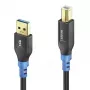 USB laidas PureLink FI-U200-005 0,5 m USB A USB B juoda mėlyna