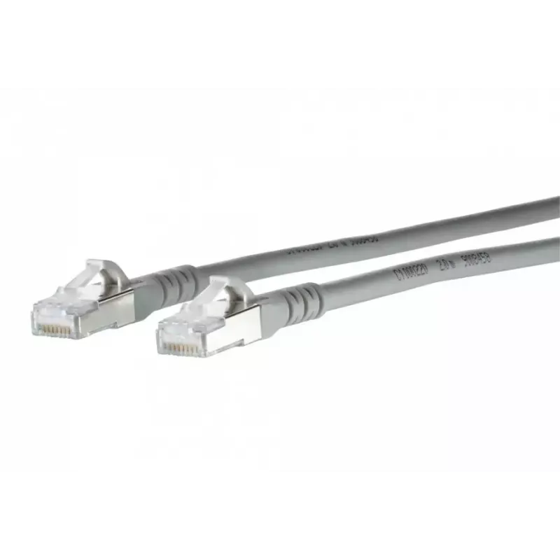 Tinklo kabelis METZ CONNECT 13084G2033-E 2m Cat6a S/FTP Pilkas