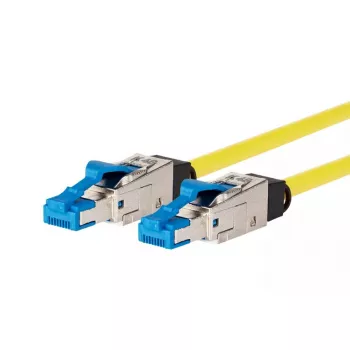 Tinklo kabelis METZ CONNECT 13084H1077-E 1m Cat8.1 S/FTP Geltonas