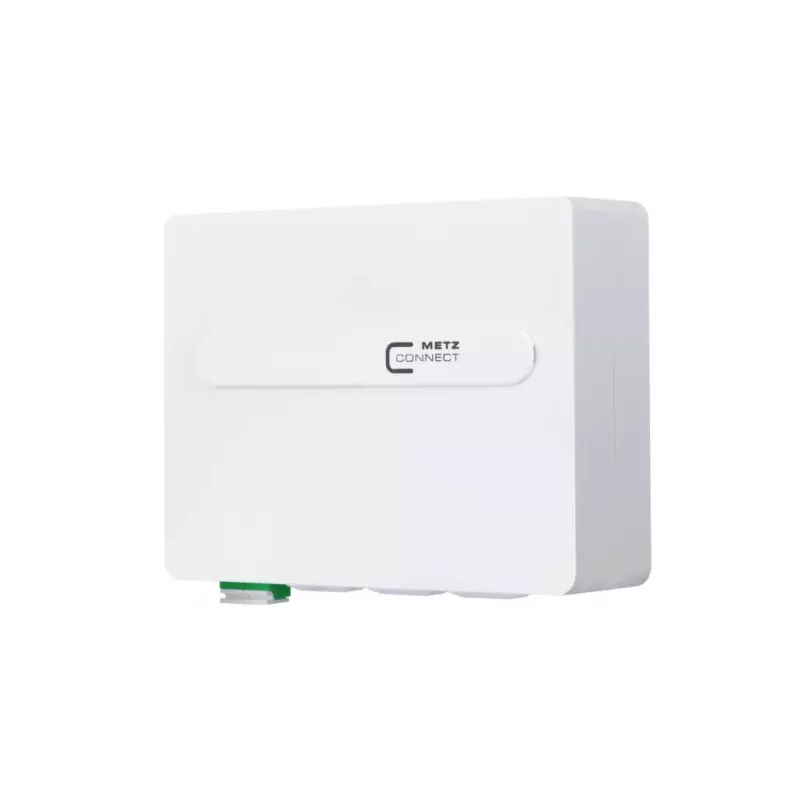 Tinklo jungiamoji dėžutė MetzConnect 1501107G01HC, balta, ABS/PC korpusas, 100×35×85 mm