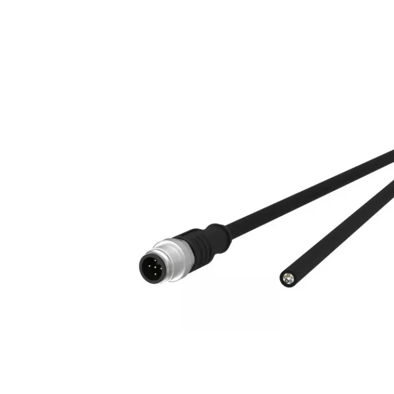 Jutiklio / pavaros kabelis METZ CONNECT 142MDA10020 M12 kištukas tiesus 2 m juodas
