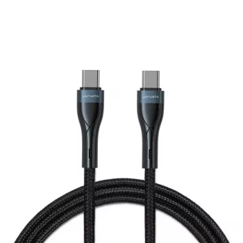 USB-C į USB-C laidas 1 m, 4smarts 540429, juodas, 0,48 Gbit/s