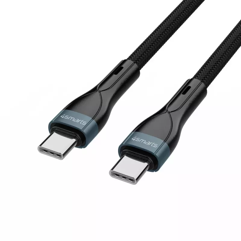 USB-C į USB-C laidas 1 m, 4smarts 540429, juodas, 0,48 Gbit/s