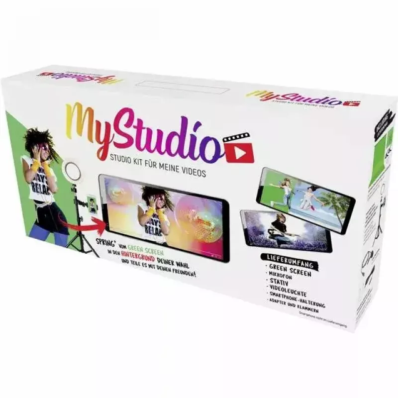 Žalias ekranas EASYPIX MyStudio 62020 nešiojamas lengvas – sulankstomas fonas nuotraukoms ir vaizdo įrašams