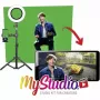 Žalias ekranas EASYPIX MyStudio 62020 nešiojamas lengvas – sulankstomas fonas nuotraukoms ir vaizdo įrašams