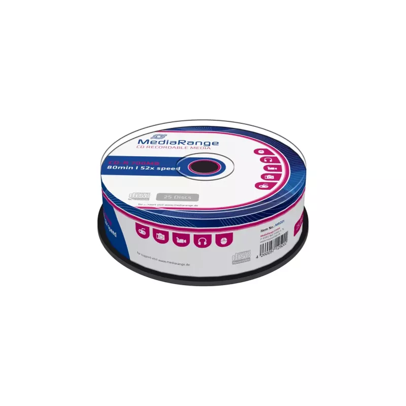 CD-R MediaRange MR201 700 MB 52x 25 vnt.