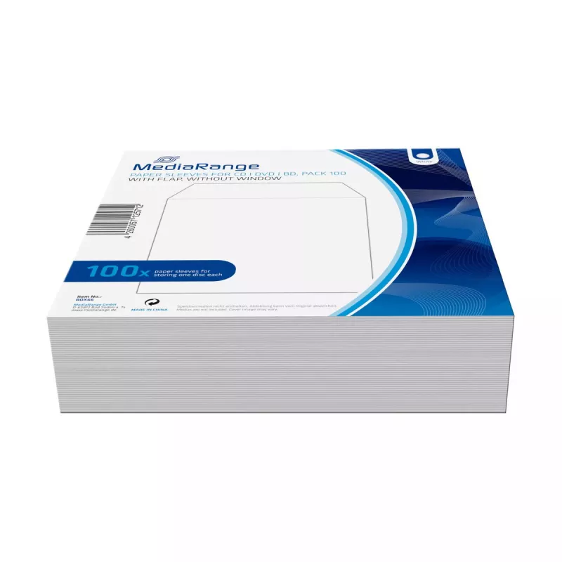 Sleeve case MediaRange BOX66 optinių diskų dėklas 1 diskams Balta