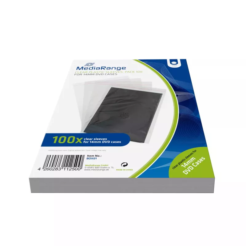 įmautė case MediaRange CD-/DVD-Rohlinge 1 discs Transparent