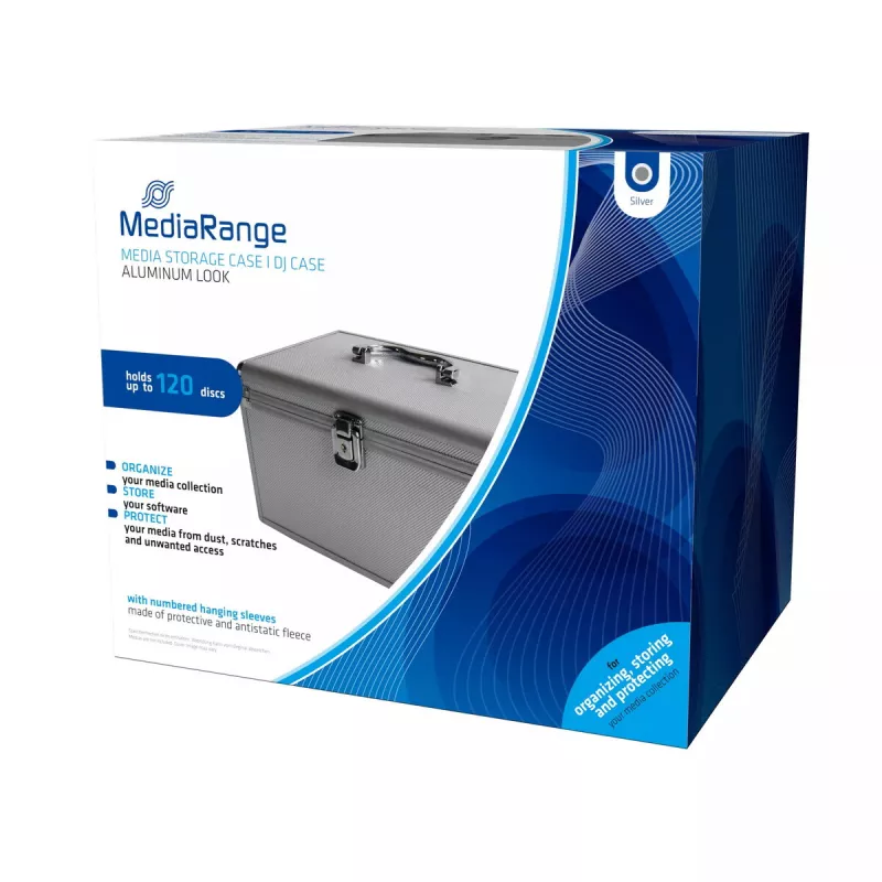 Dėžutė MediaRange BOX79 120 diskams, sidabrinė