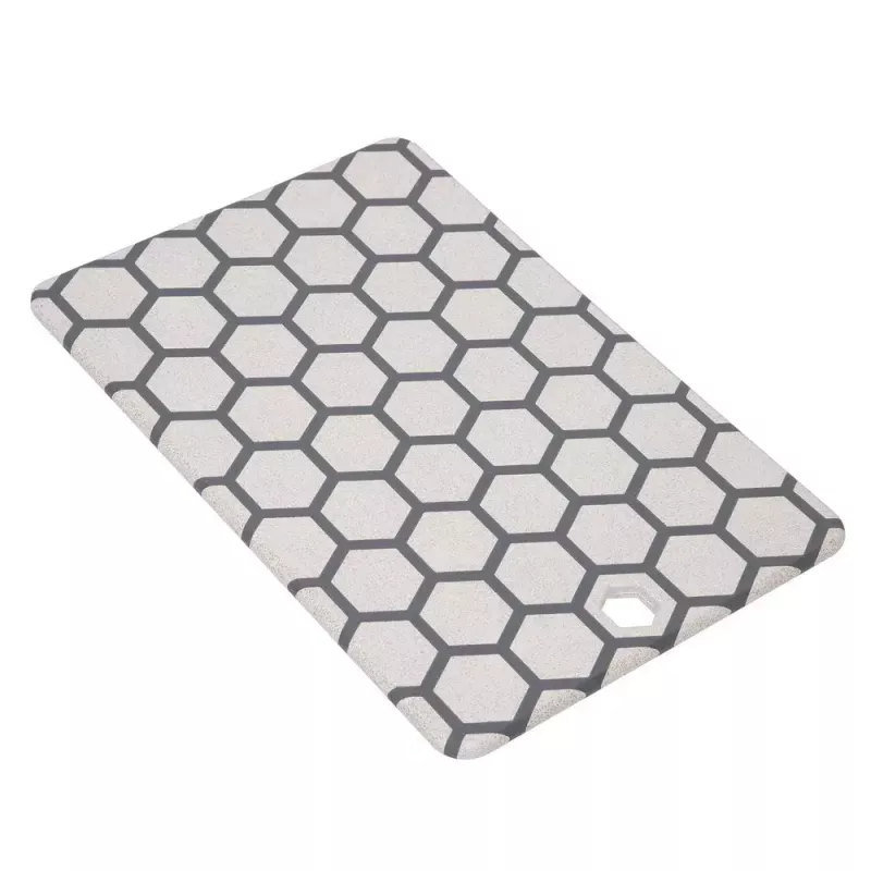 Resto Kitchenware 95402 Stačiakampė plastikinė pjaustymo lenta, pilka, balta