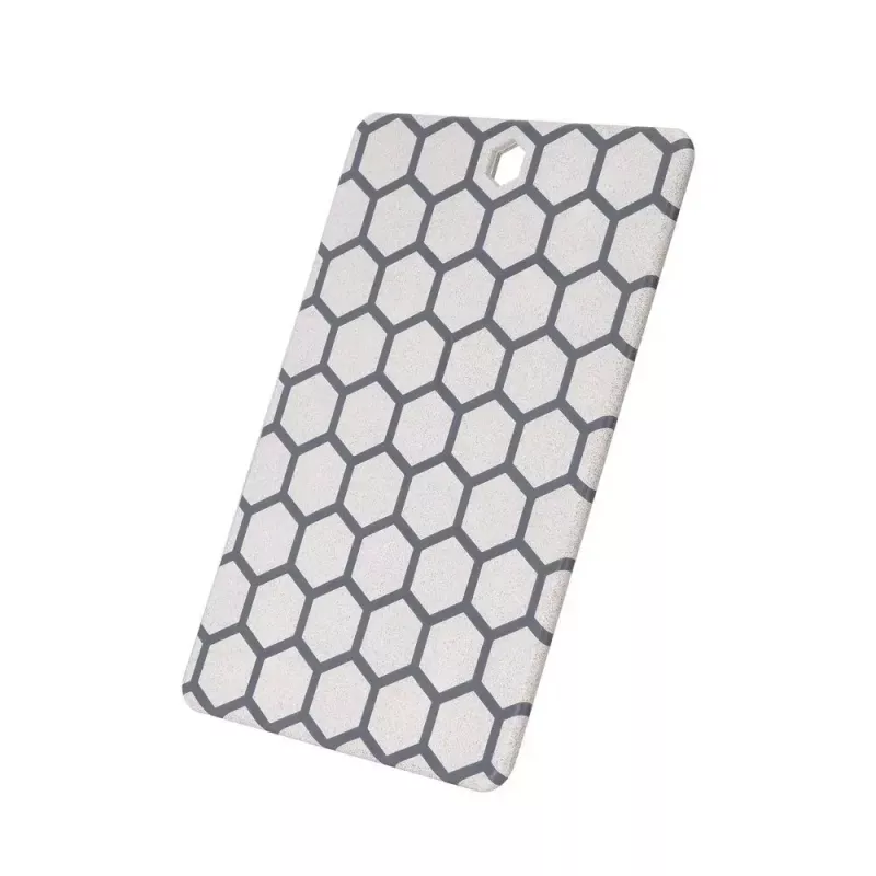 Resto Kitchenware 95402 Stačiakampė plastikinė pjaustymo lenta, pilka, balta