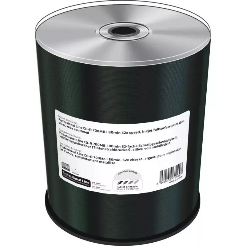 Optiniai diskai CD-R MediaRange MRPL502 700 MB sidabriniai — 100 vnt. pakuotė