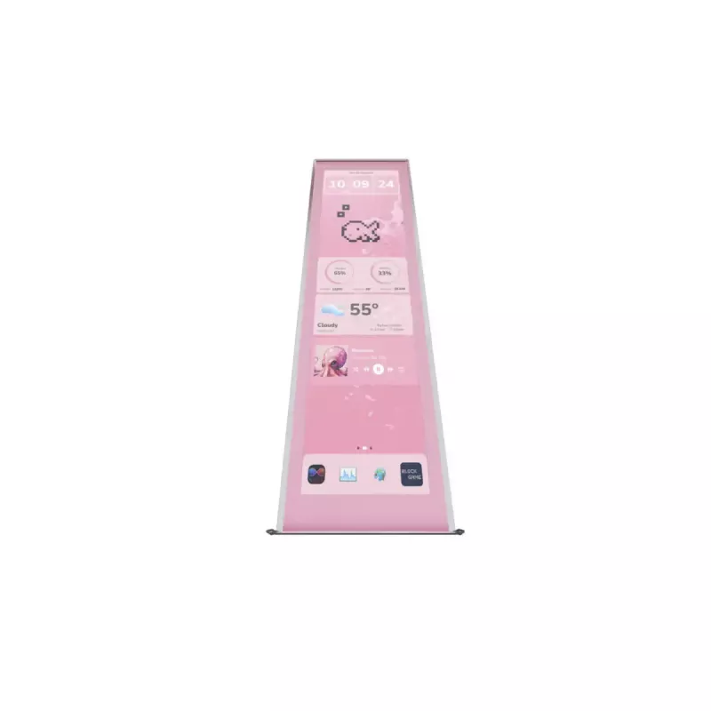 Jutiklinio ekrano monitorius HYTE Y70 Touch Display Upgrade Strawberry Milk — 14,5 colio rožinis jutiklinis ekranas