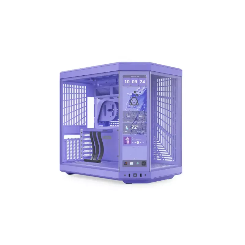 HYTE Y70 jutiklinio ekrano atnaujinimas Taro Milk 14,9 colio jutiklinis ekranas — violetinis