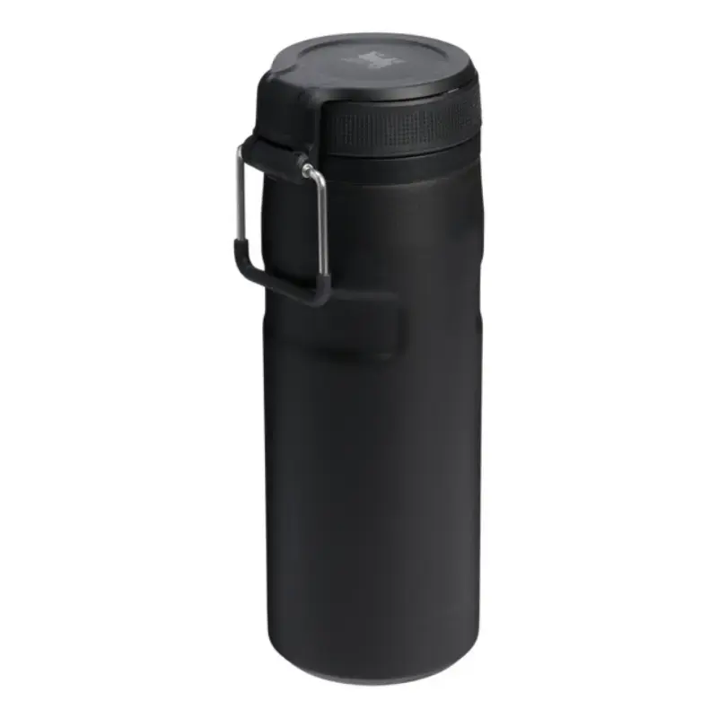 Terminis butelis STANLEY The IceFlow Bottle Twist Flip 0,47 L — izoliuotas geriamasis butelis, juodas