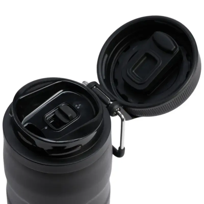 Terminis butelis STANLEY The IceFlow Bottle Twist Flip 0,47 L — izoliuotas geriamasis butelis, juodas