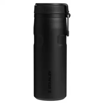 Terminis butelis STANLEY The IceFlow Bottle Twist Flip 0,47 L — izoliuotas geriamasis butelis, juodas
