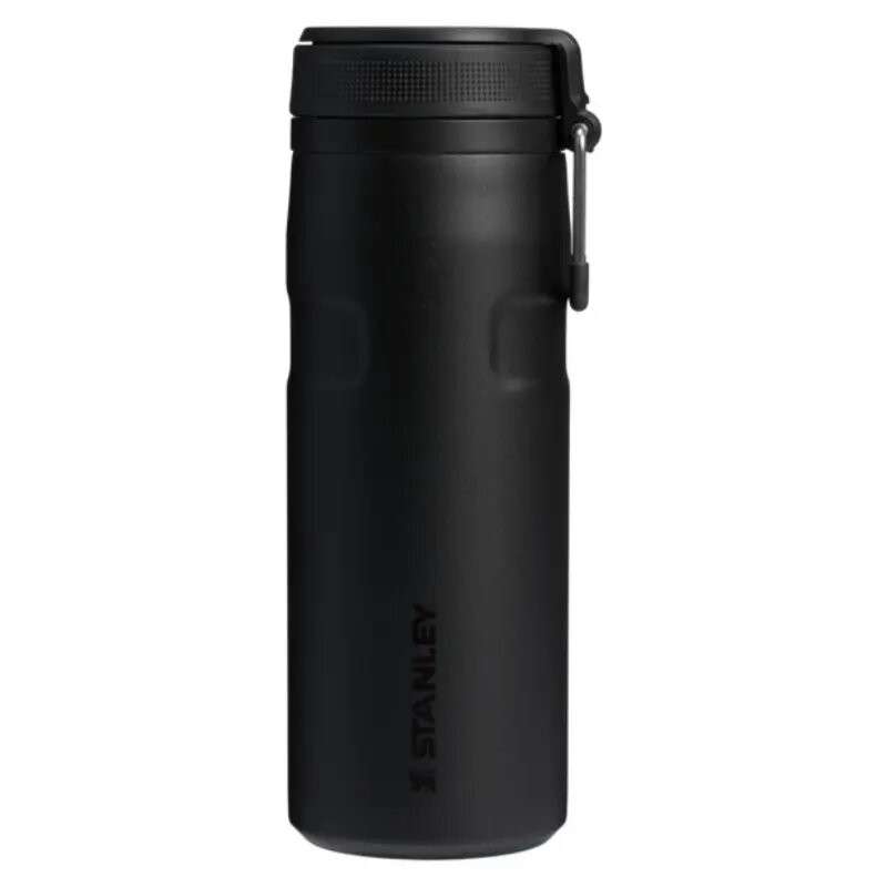 Terminis butelis STANLEY The IceFlow Bottle Twist Flip 0,47 L — izoliuotas geriamasis butelis, juodas