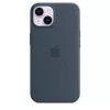 Silikoninis dėklas Apple iPhone 14 MagSafe Storm Blue