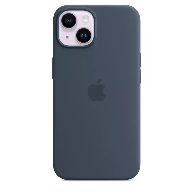 Silikoninis dėklas Apple iPhone 14 MagSafe Storm Blue