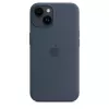Silikoninis dėklas Apple iPhone 14 MagSafe Storm Blue