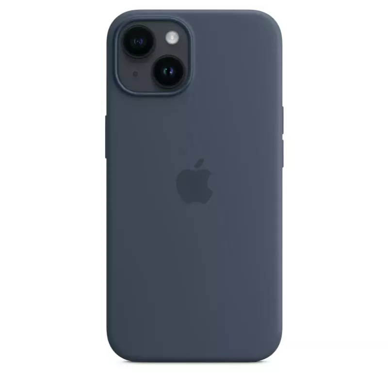 Silikoninis dėklas Apple iPhone 14 MagSafe Storm Blue