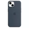 Silikoninis dėklas Apple iPhone 14 MagSafe Storm Blue