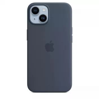 Silikoninis dėklas Apple iPhone 14 MagSafe Storm Blue