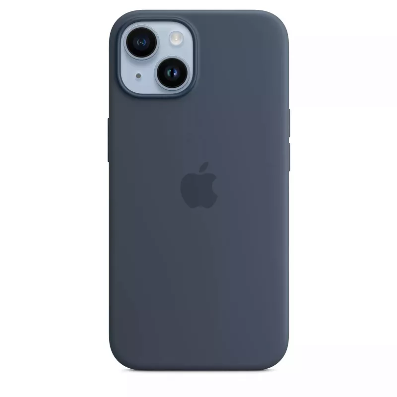 Silikoninis dėklas Apple iPhone 14 MagSafe Storm Blue