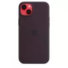Silicone dėklas Apple iPhone 14 Plus Burgundy MagSafe Cover