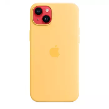 Silikoninis dėklas Apple iPhone 14 Plus MagSafe Sunglow Geltona