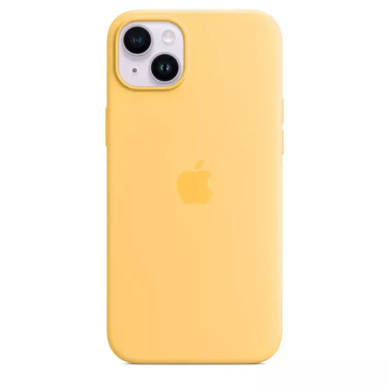 Silikoninis dėklas Apple iPhone 14 Plus MagSafe Sunglow Geltona