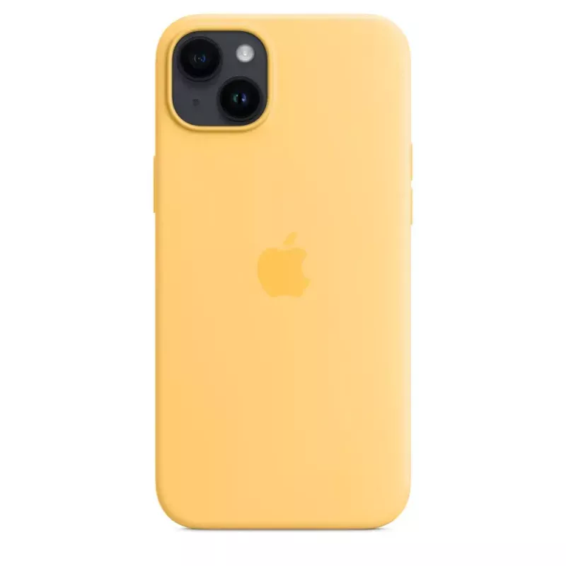 Silikoninis dėklas Apple iPhone 14 Plus MagSafe Sunglow Geltona